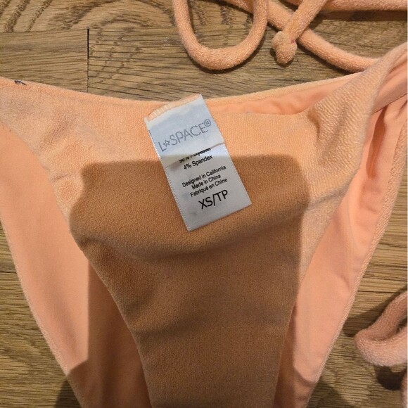 L*Space Terry Bikini Set Dax Top Lennox Bottom Tangy NWOT Sz XS - Picture 8 of 11